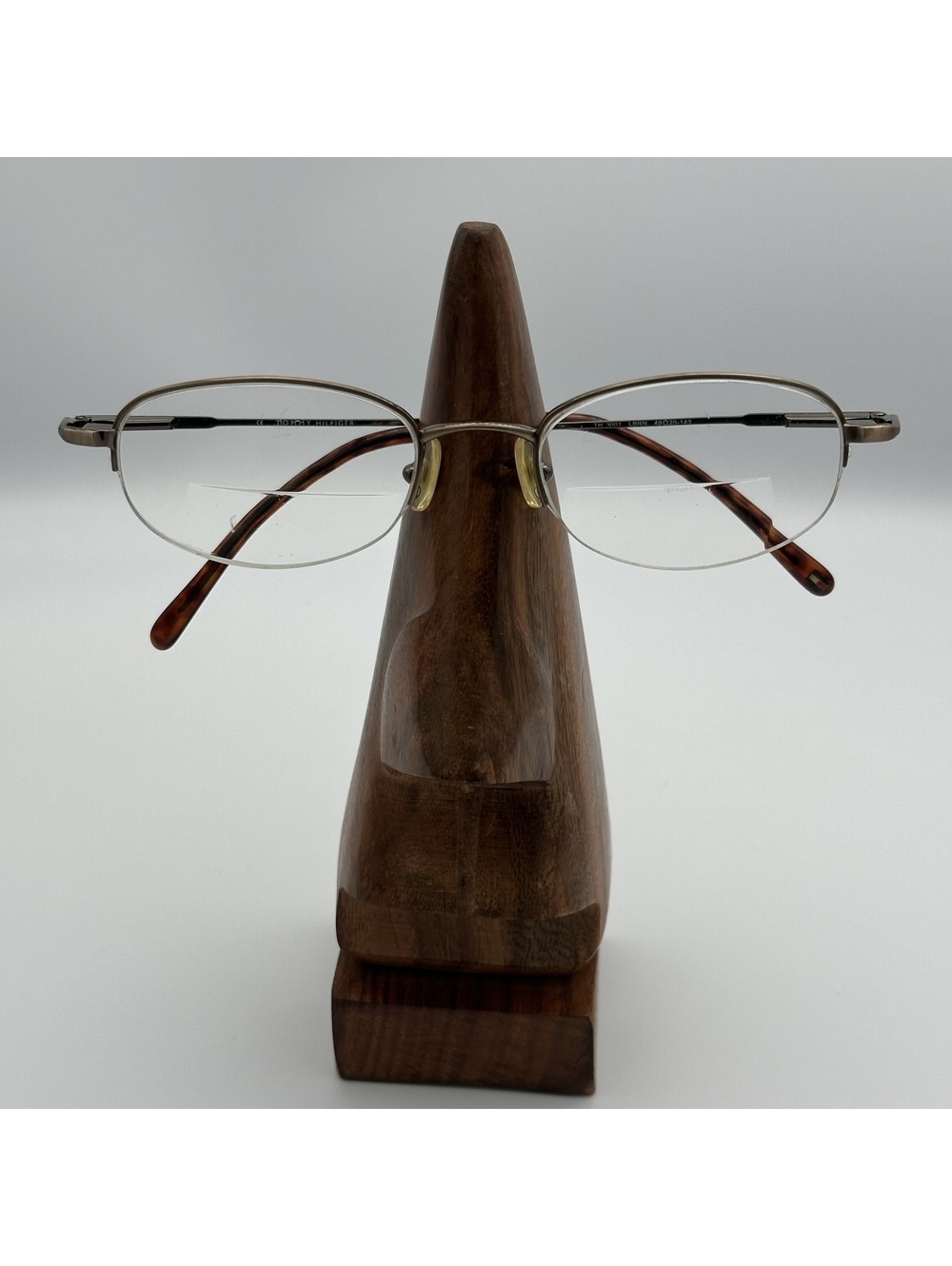Tommy Hilfiger Men's Semi-Rimless Eyeglasses Frames with Brown Temple Tips